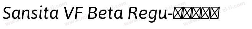 Sansita VF Beta Regu字体转换